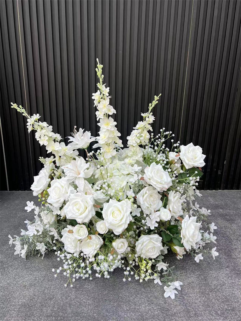 boule de fleurs blanche 60cm