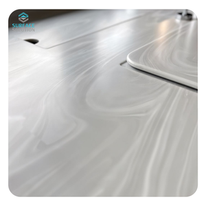 Lámina de Superficie Sólida de Acrílico Puro Modificado, Tipo Mármol <span class=keywords><strong>Corian</strong></span>, 3660*760*12mm, <span class=keywords><strong>para</strong></span> Encimeras de Baño, <span class=keywords><strong>Precio</strong></span> de Fábrica en China - Product Image 2