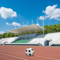 Estructura de Membrana Tensada de PVDF Resistente al Viento para Exteriores, Moderna, Personalizada, para Estadios Deportivos, Cubierta para Gradas