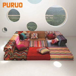 Ensemble de canapé modulable PURUO vert à profil de salon d'inspiration personnalisée canapé divano meubles en tissu roche <span class=keywords><strong>bobois</strong></span> mah jong canapé - Product Image 2