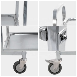レストランのための商業<span class=keywords><strong>2</strong></span>層ステンレス鋼キッチントロリー食品サービングトロリーカート - Product Image 3