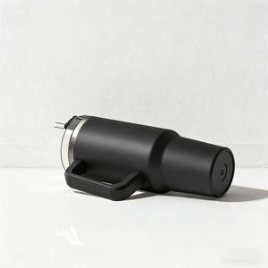 40oz H1.0 acqua sottovuoto bicchiere bicchiere a doppia parete isolato boccale di birra con il manico paglia in acciaio inox scatola bianca moderna - Product Image 5