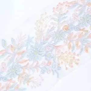 Precio <span class=keywords><strong>de</strong></span> Fábrica al por Mayor, Marca YUGU, Vestido <span class=keywords><strong>de</strong></span> <span class=keywords><strong>Novia</strong></span> Blanco <span class=keywords><strong>de</strong></span> Moda, Adorno <span class=keywords><strong>de</strong></span> Encaje, Tela Bordada 100% Poliéster, Lentejuelas y Cuentas <span class=keywords><strong>de</strong></span> 14 cm - Product Image 6