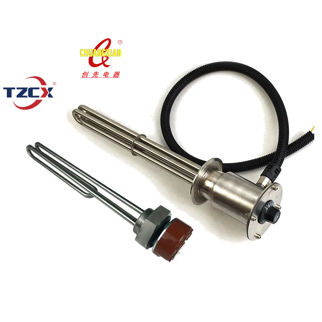 Tzcx Merk Custom 3 Fase Boiler Onderdompeling Verwarmingselement Met Thermostaat/Temperatuurregelaar
