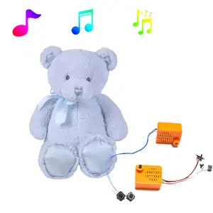 Urso de pelúcia de pelúcia, brinquedo de pelúcia com música, mp3 player fofo personalizado para crianças, loja de músicas, venda imperdível