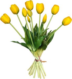 Ramo de Tulipanes Artificiales Hechos a Mano con Tacto Real, 5 Cabezas, para Decoración del Hogar y Bodas - Product Image 2
