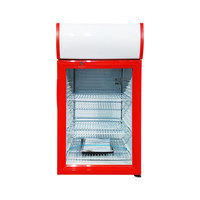 Réfrigérateur de présentation de boissons Meisda SC52B Mini personnalisé 52L avec porte vitrée, éclairage LED, multi-tension, refroidissement par compresseur ETL, réglable