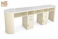 Table de manucure sur mesure MS, moderne, avec tiroir, simple ou double, de luxe, durable, avec recharge sans fil pour téléphone, pour poste de manucure en centre commercial