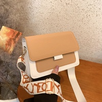 Sac Tendance 2024 Coréen Couleur Unie, Petit Sac Carré Rétro Bandoulière Style Hong Kong, Tressé avec Large Bretelle pour Femme
