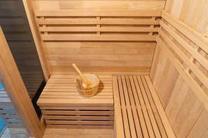 Sauna <span class=keywords><strong>de</strong></span> Barril <span class=keywords><strong>de</strong></span> Madera <span class=keywords><strong>de</strong></span> Cicuta Ecológica para 4-6 Personas, Diseño <span class=keywords><strong>de</strong></span> Sauna Cúbica, Sauna Tradicional para Exteriores, Uso Familiar en el Jardín - Product Image 5