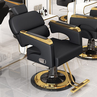 Sillón de Barbería de Diseño Moderno, Estilo Influencer, para Salón de Belleza, con Funciones de Inclinación y Rotación, para Corte de Cabello y Permanente