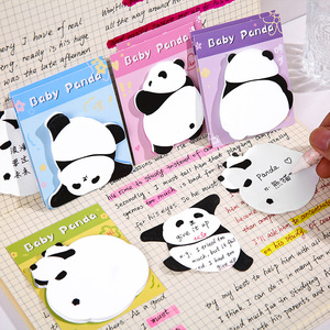 Ins Style Cartoon Panda <b>Sticky</b> <b>Notes</b> Cute High-Value Strong Adhesive Notepads Memo Message Labels Wholesale - Product Image 1