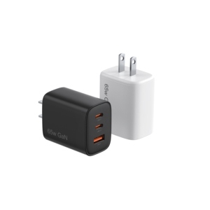 شاحن حائط سريع بقابس بريطاني وأمريكي وأوروبي بقوة 65 واط، شاحن GaN يدعم USB-C وUSB-A، شاحن PD بمنفذ USB-C واحد أو منفذين USB-C ومنفذ USB-A للحواسيب المحمولة والهواتف الذكية - Product Image 2