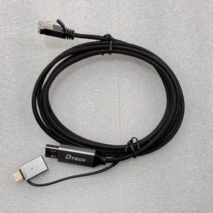 DTECH Aluminium <span class=keywords><strong>USB</strong></span> a Type c Mâle vers Rj45 Mâle Gigabit <span class=keywords><strong>Port</strong></span> Réseau Convertisseur <span class=keywords><strong>Ethernet</strong></span> Adaptateur Cordon Câble 3 mètres - Product Image 5