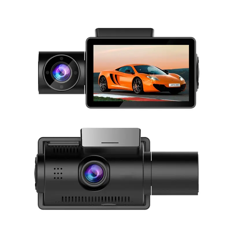 Nieuwe 3 Kanaals Auto Dashcam Dvr Recorder 140 Groothoek Videorecorder Achteruitkijkspiegel Voor Achter Rijrecorder