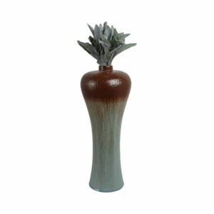 Vase en céramique pour sol, design évasé moderne, grande taille, pièce décorative pour salon - Product Image 2