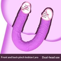 Dildo en silicone liquide en forme de dragon à deux têtes, jouet sexuel pour femmes SM, plug anal allongé, masturbation réaliste