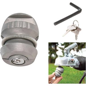 Cerradura de bola de remolque Tertioi de 2 pulgadas, pasador de seguridad de acero con llaves y llave Allen para protección antirrobo de caravanas - Product Image 2
