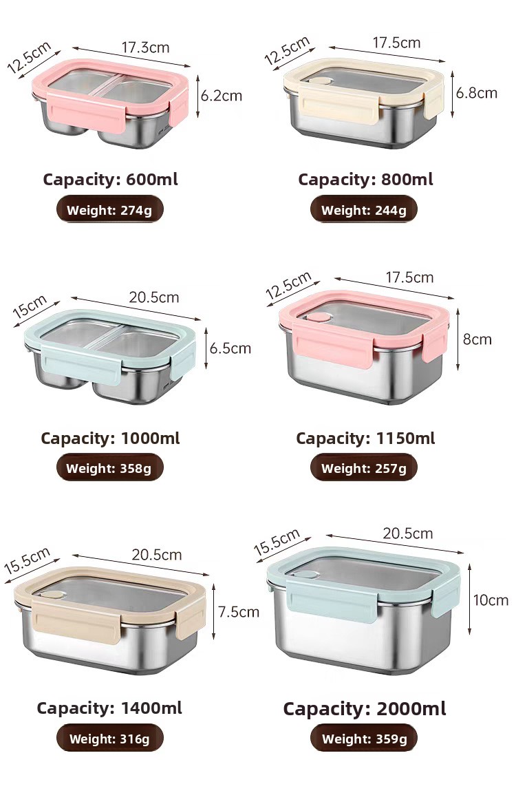 2000ml compartiment unique