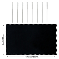 Étui de nettoyage portable pour aides auditives avec brosse intégrée, boucle à cire et miroir pour l'entretien quotidien