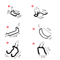 Crochets de panneau perforé en métal robustes crochets doubles utilitaires détachables pour accrocher des outils électriques sur l'établi de garage