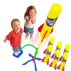 YongnKids Outdoor sports toys feet air rocket toy pedal model rockets funny toy rocket launcher with color box