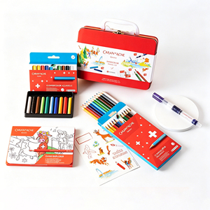 Estuche de Viaje con Juego Limitado de Lápices de Colores Solubles en Agua <span class=keywords><strong>Caran</strong></span> <span class=keywords><strong>D</strong></span>'<span class=keywords><strong>Ache</strong></span> de 10/12 Colores para Estudiantes de Arte Profesional y Niños - Product Image 1