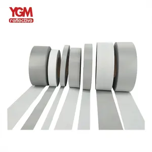 High Visibility Industrial Wash Silver Reflective Stripe Safety Fabric Tape For Safety Jackets