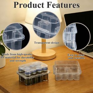 3ml <b>PET</b> Plastic Vaccine Bottle Box with Lid Recycled Materials Clear Packaging Embossing Custom Color - Product Image 5
