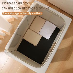 High-capacity Wardrobe Organize Visual Window Clothing <b>Storage</b> <b>Box</b> Clothes <b>Storage</b> Bins with Metal Frame - Product Image 5
