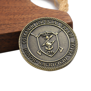 中国制造商定制硬币双面印刷锌合金金属硬币仿古黄铜模具冲压3D标志纪念品硬币 - Product Image 3