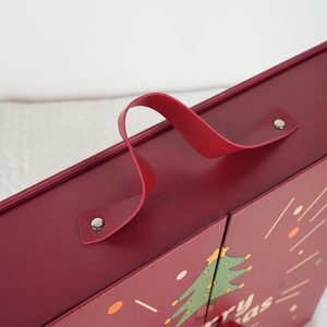 Hộp In Ấn 24 Ngày Giấy Giáng Sinh Đôi Cửa Advent Lịch Quà Tặng Bao Bì Eve Hộp Với Ribbon Và Xử Lý - Product Image 3