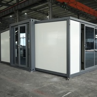 Maison conteneur pliable de 20 pieds, résistante au vent, durable, écologique, imperméable, kit de maisonnette facile à assembler pour la vie des adultes