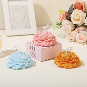Nouvelles bougies décoratives en cire de soja parfumées, colorées, en forme de fleur, pour la Saint-Valentin, la fête <span class=keywords><strong>des</strong></span> mères, Pâques, les mariages, le Nouvel An - Product Image 6