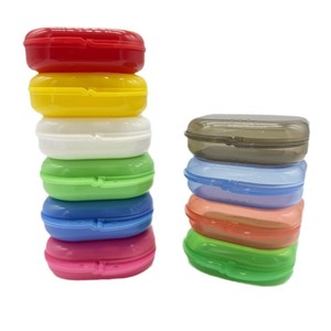 Étui pour appareil orthodontique dentaire, étui pour prothèse, petit étui de rangement pour aligneur à ouverture centrale, étui perforé simple face pour prothèse - Product Image 3