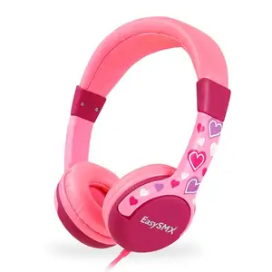 2020 热卖最低价格可爱 EasySMX KM-666 粉色舒适设计 USB 耳机系列耳机为孩子工厂