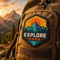 Badge en Silicone pour Sac à Dos, Vente en Gros, Sans Minimum, Applique pour Vêtements, Revers, Logo en Caoutchouc Souple 2D/3D, Écussons Thermocollants, Patch en PVC Personnalisé