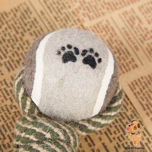 Mainan Kunyah Anjing Ramah Lingkungan untuk Hewan Peliharaan yang Sedang Tumbuh Gigi, Terbuat dari Kapas & Tali Karet - Product Image 4