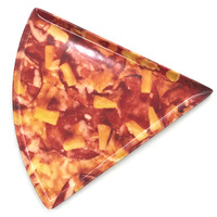 Fabricant Vente en gros Assiette à PIZZA en mélamine Vaisselle de spécialité de restaurant triangulaire créative Fête moderne sans BPA Lave-vaisselle