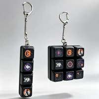 Nouveau porte-clés lumineux anti-stress DIY sur le thème d'Halloween, avec logo LED personnalisé, bouton de décompression, capuchon de clavier DIY, porte-clés fidget