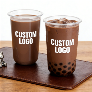 แก้วพลาสติก PET ขนาด 22 ออนซ์ 20 ออนซ์ แบบผนังเดียว 90 มม. พร้อมฝาปิด สำหรับเครื่องดื่มชานมไข่มุก - Product Image 3