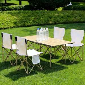 Mesa de Jantar Premium Dobrável Leve de Alumínio para Camping, Churrasco, Viagens de Carro - Mobiliário Portátil para Uso ao Ar Livre - Product Image 6