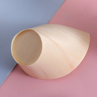 Biodégradable jetable frites cuisson gaufre en bois compostable plateaux alimentaires couverts porte-frites Krafts tasses cônes