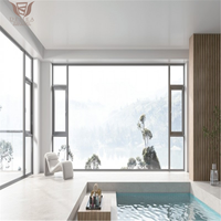 DEMEA Grandes fenêtres en verre trempé pour maisons Cadre en aluminium Design Moderne Extérieur Résidentiel Ouverture Fenêtre à battant