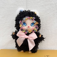 Pendentif en peluche ours aux cheveux bouclés mignon, breloque de sac, porte-clés, plusieurs couleurs, cadeau
