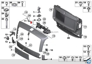 Para <span class=keywords><strong>Rolls</strong></span> <span class=keywords><strong>Royce</strong></span> Ghost original logotipo de <span class=keywords><strong>segunda</strong></span> <span class=keywords><strong>mano</strong></span> mecanismo de hundimiento tanque de agua micro mecanismo de etiquetado OEM 51117198867 - Product Image 4