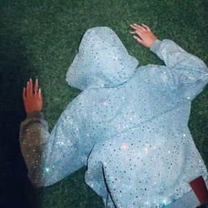 Personnalisé 100% Coton Strass <span class=keywords><strong>Veste</strong></span> Homme Cristal Streetwear Surdimensionné Baggy Applique Patch Brodé Hommes Zip Up Denim À Capuche - Product Image 3