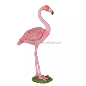 Wholesale Garden Ornament Resin Crafts Pink Flamingos Statue Garden Decor Cheap Yard Outdoor Europe SCULPTURE Artificial Animal