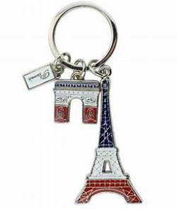 Bán buôn tùy chỉnh Paris <span class=keywords><strong>Eiffel</strong></span> tháp du lịch Kim Loại Keychain pháp món quà lưu niệm Keychain - Product Image 4