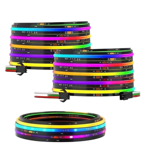 Tira de Luces LED RGB IC COB de 12 V con Conectividad USB, Control Remoto Inteligente, Clasificación IP20 para Decoración de Ambiente en Interiores y Jardines - Product Image 1